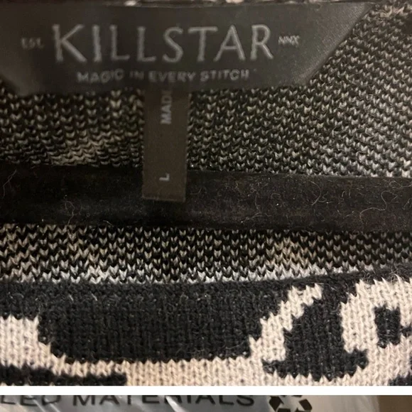 Gave Kaden Xmas -  L BARB WIRE punk crew unisex sweater NEW NWT mens goth inked - Picture 8 of 9